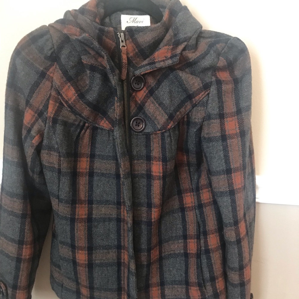 Hooded Peacoat (waist length)